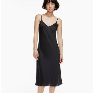 Small Aritzia Midi Slip Dress in Black